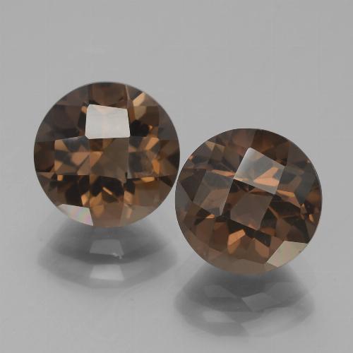 Pedras preciosas de Quartzo Fumê Castanho médio natural de 3.97 ct, Corte Redondo, VS