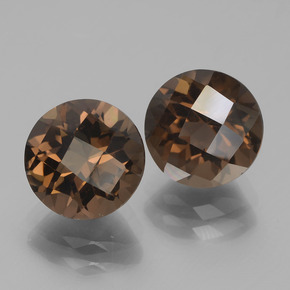 Pedras preciosas de Quartzo Fumê Castanho médio natural de 3.97 ct, Corte Redondo, VS