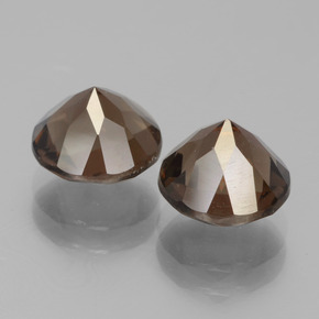 Pedras preciosas de Quartzo Fumê Castanho médio natural de 3.97 ct, Corte Redondo, VS