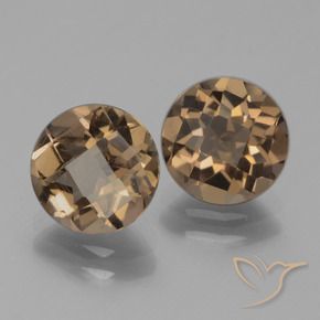 Pedras preciosas de Quartzo Fumê Marrom natural de 3.23 ct, Redondo, VS