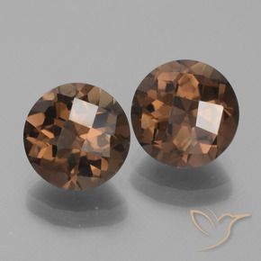 Pedras preciosas de Quartzo Fumê Castanho médio natural de 3.79 ct, Redondo, VS