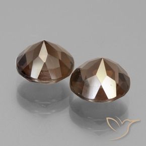 Pedras preciosas de Quartzo Fumê Castanho médio natural de 3.79 ct, Redondo, VS