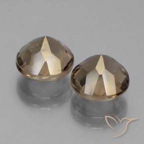 Pedras preciosas de Quartzo Fumê Moca claro natural de 3.64 ct, Redondo, VS