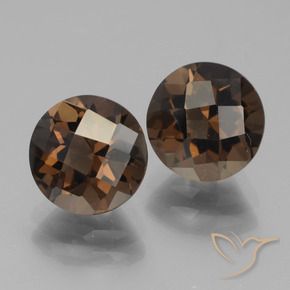 Pedras preciosas de Quartzo Fumê Hickory Brown natural de 3.76 ct, Redondo, VS