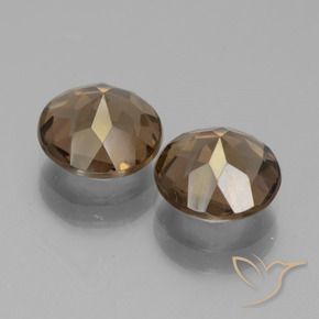 Pedras preciosas de Quartzo Fumê Gingerbread Marrom natural de 2.87 ct, Redondo, VVS-VS