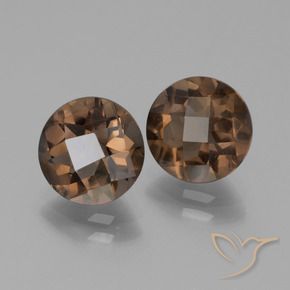 Pedras preciosas de Quartzo Fumê Castanho médio natural de 3.32 ct, Redondo, VS