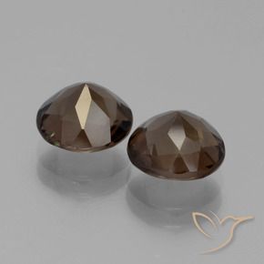 Pedras preciosas de Quartzo Fumê Castanho médio natural de 3.32 ct, Redondo, VS