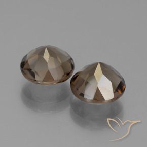 Pedras preciosas de Quartzo Fumê Chocolate marrom natural de 3.60 ct, Redondo, VS