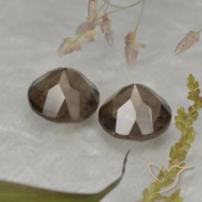 Pedras preciosas de Quartzo Fumê Marrom Quente natural de 3.81 ct, Redondo, VS
