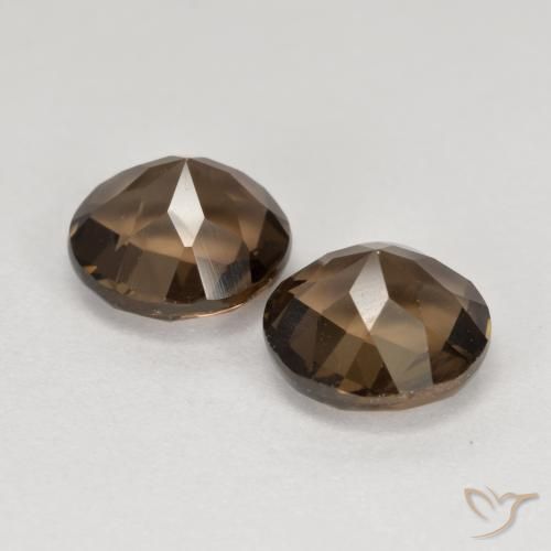 Pedras preciosas de Quartzo Fumê Castanho médio natural de 3.40 ct, Redondo, VS