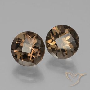 Pedras preciosas de Quartzo Fumê Castanho médio-escuro natural de 3.63 ct, Redondo, VS