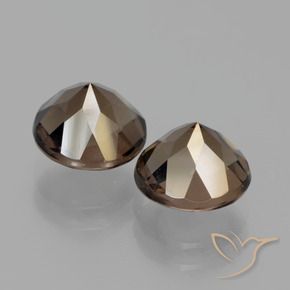 Pedras preciosas de Quartzo Fumê Castanho médio-escuro natural de 3.63 ct, Redondo, VS