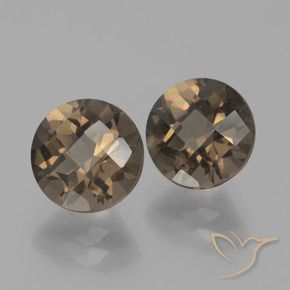 Pedras preciosas de Quartzo Fumê Moca claro natural de 3.90 ct, Redondo, VS