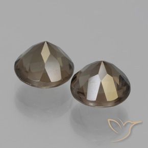 Pedras preciosas de Quartzo Fumê Moca claro natural de 3.90 ct, Redondo, VS