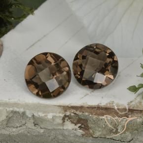Pedras preciosas de Quartzo Fumê Marrom Quente natural de 3.34 ct, Redondo, VS