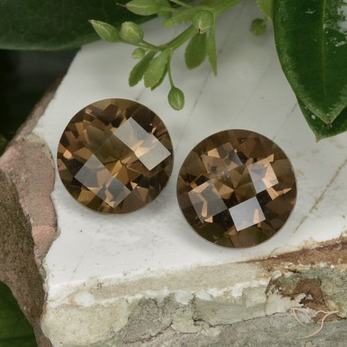 3.67ctw Natural Castanho médio-escuro Quartzo Fumê, Redondo, VS