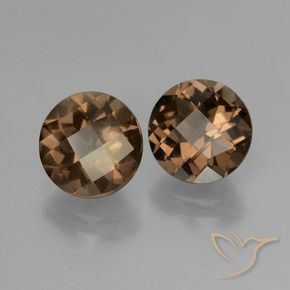 Pedras preciosas de Quartzo Fumê Chocolate marrom natural de 3.61 ct, Redondo, VS