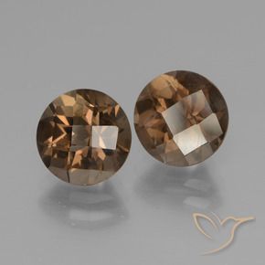 Pedras preciosas de Quartzo Fumê Castanho médio natural de 3.54 ct, Redondo, VS-SI