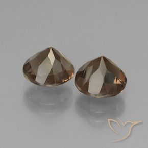 Pedras preciosas de Quartzo Fumê Castanho médio natural de 3.54 ct, Redondo, VS-SI