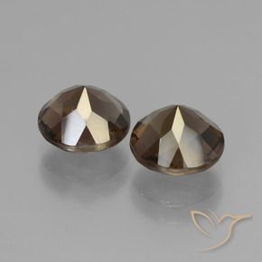 Pedras preciosas de Quartzo Fumê Gingerbread Marrom natural de 3.48 ct, Redondo, VS-SI