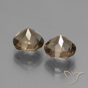 Pedras preciosas de quartzo fumê marrom natural de 3,58 ct, corte redondo, VS
