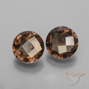 Pedras preciosas de Quartzo Fumê Castanho médio natural de 3.15 ct, Redondo, VS