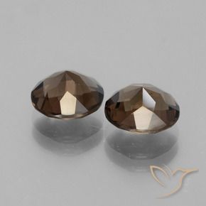 Pedras preciosas de Quartzo Fumê Castanho médio natural de 3.15 ct, Redondo, VS