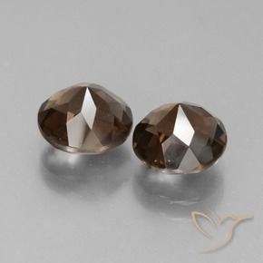Pedras preciosas de Quartzo Fumê Chocolate marrom natural de 3.57 ct, Redondo, VVS-VS