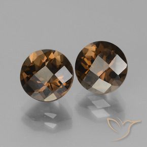 Pedras preciosas de Quartzo Fumê Marrom natural de 3.65 ct, Redondo, VS