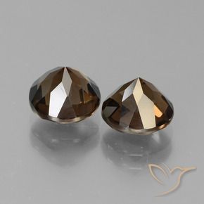 Pedras preciosas de Quartzo Fumê Marrom natural de 3.65 ct, Redondo, VS