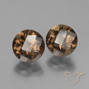 Pedras preciosas de Quartzo Fumê Gingerbread Marrom natural de 3.75 ct, Redondo, VVS-VS