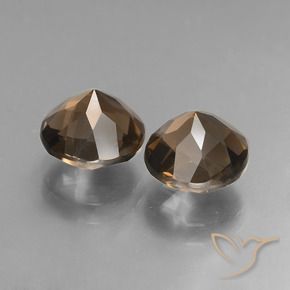 Pedras preciosas de Quartzo Fumê Gingerbread Marrom natural de 3.75 ct, Redondo, VVS-VS