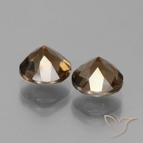 Pedras preciosas de Quartzo Fumê Marrom natural de 3.66 ct, Redondo, VS