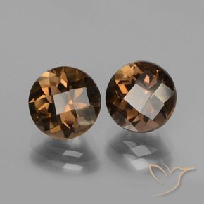 Pedras preciosas de Quartzo Fumê Marrom natural de 3.79 ct, Redondo, VVS-VS