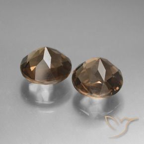 Pedras preciosas de Quartzo Fumê Castanho médio-escuro natural de 3.61 ct, Redondo, VS