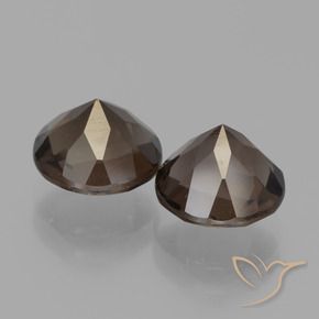 Pedras preciosas de Quartzo Fumê Marrom escuro natural de 3.91 ct, Redondo, VVS-VS