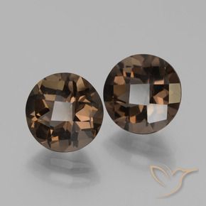 Pedras preciosas de Quartzo Fumê Castanho médio natural de 3.56 ct, Redondo, VVS-VS