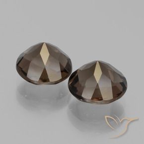Pedras preciosas de Quartzo Fumê Castanho médio natural de 3.56 ct, Redondo, VVS-VS