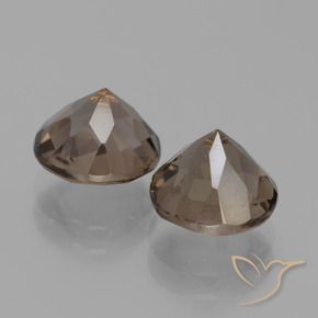 Pedras preciosas de Quartzo Fumê Castanho Médio-Claro natural de 3.57 ct, Redondo, VVS-VS