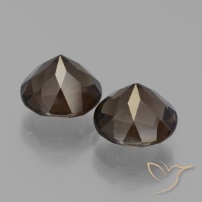 Pedras preciosas de Quartzo Fumê Marrom escuro natural de 3.76 ct, Redondo, VS