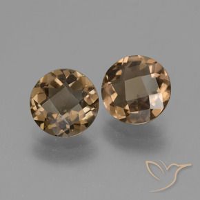 Pedras preciosas de Quartzo Fumê Marrom Quente natural de 3.00 ct, Redondo, VS