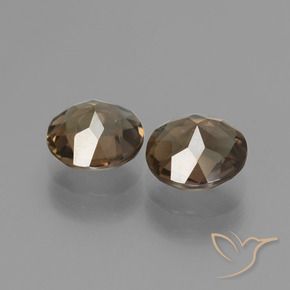 Pedras preciosas de Quartzo Fumê Marrom Quente natural de 3.00 ct, Redondo, VS