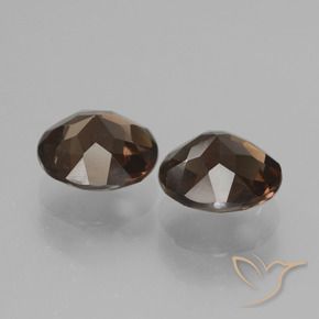 Pedras preciosas de Quartzo Fumê Umber Brown natural de 3.01 ct, Redondo, VS
