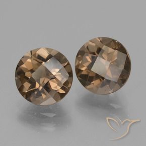 Pedras preciosas de Quartzo Fumê Marrom natural de 3.68 ct, Redondo, VS