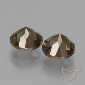 Pedras preciosas de Quartzo Fumê Marrom natural de 3.68 ct, Redondo, VS