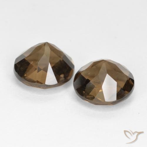 Pedras preciosas de Quartzo Fumê Gingerbread Marrom natural de 3.91 ct, Redondo, VVS-VS
