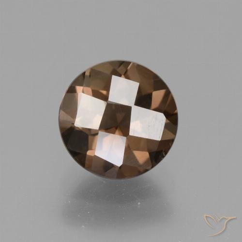 1.62ct Natural Marrom Quartzo Fumê, Redondo, VVS-VS
