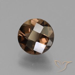 Quartzo Fumê Marrom Natural 1.62ct, Redondo, VVS-VS