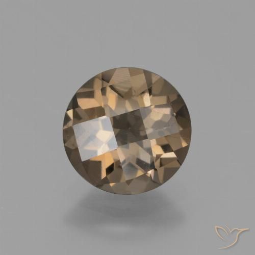 1.40ct Natural Moca claro Quartzo Fumê, Redondo, VS