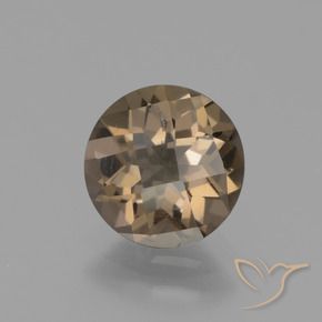 Quartzo Fumê Moca claro Natural 1.40ct, Redondo, VS